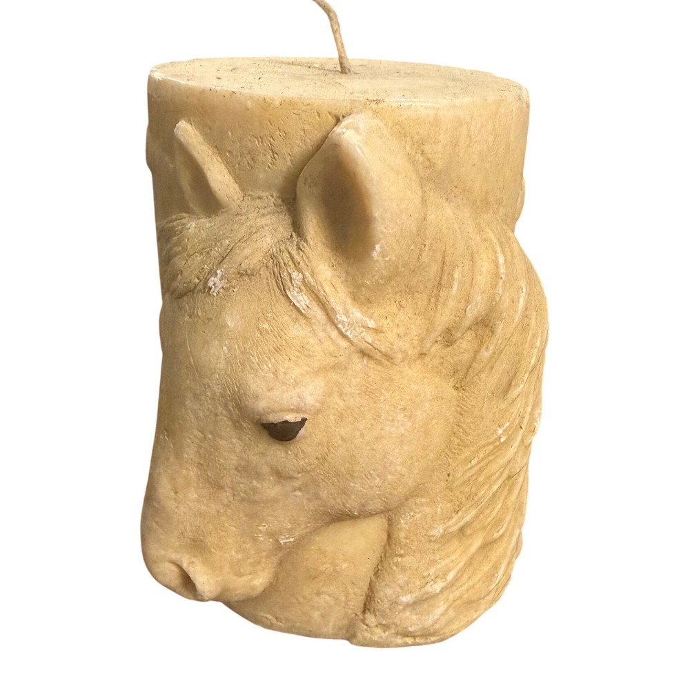 Vintage 2001 Lava Enterprises Animal Spirits 3D Sculpted Horse Pillar Candle